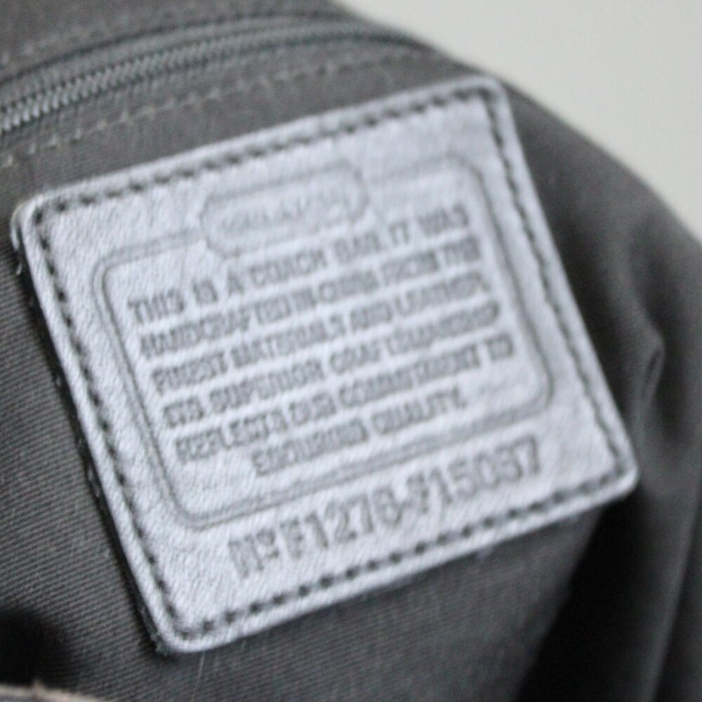 Coach VTG Y2K Black Soho Signature Duffle Canvas Leather Shoulder Crossbody Bag - Picture 5 of 9